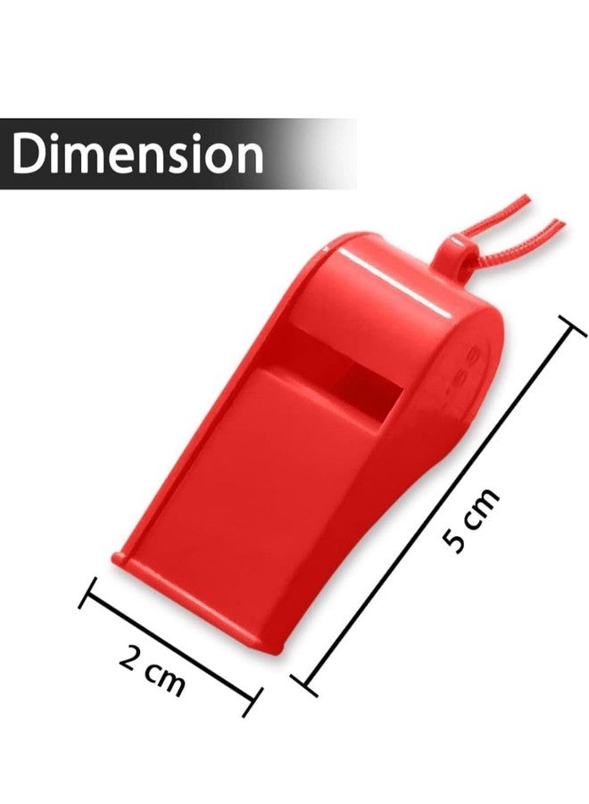 FULLFILLS Plastic noise maker whistles with lanyard for noise blowing (Pack of 12 pcs) - Image 4